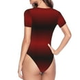 thumbnail image 4 of Easygdp Red Geometric Women'S Waist-Cinching Short-Sleeved Onesie, Olastic Onesiet,Snaps At Bottom,Easy To Put On And Take Off - Small, 4 of 9