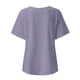 thumbnail image 3 of Gibobby Camisetas Mujer Baratas Manga Corta Nueva camiseta algodón informal con estampado Retro literario y artístico elegante para mujer(Morado,M), 3 of 4