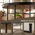 thumbnail image 4 of Round Coffee Table with Hammered Tray Top, 26-Inch Metal Center Table for Living Room or Bedroom, 4 of 5