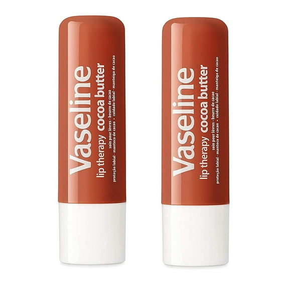 Vaseline Lip Therapy Lip Balm with Petroleum Jelly, Moisture for Chapped Lips, Cocoa Butter Lip Balm Stick for Hydrating Dry, Peeled & Cracked Lips (2 Pack)