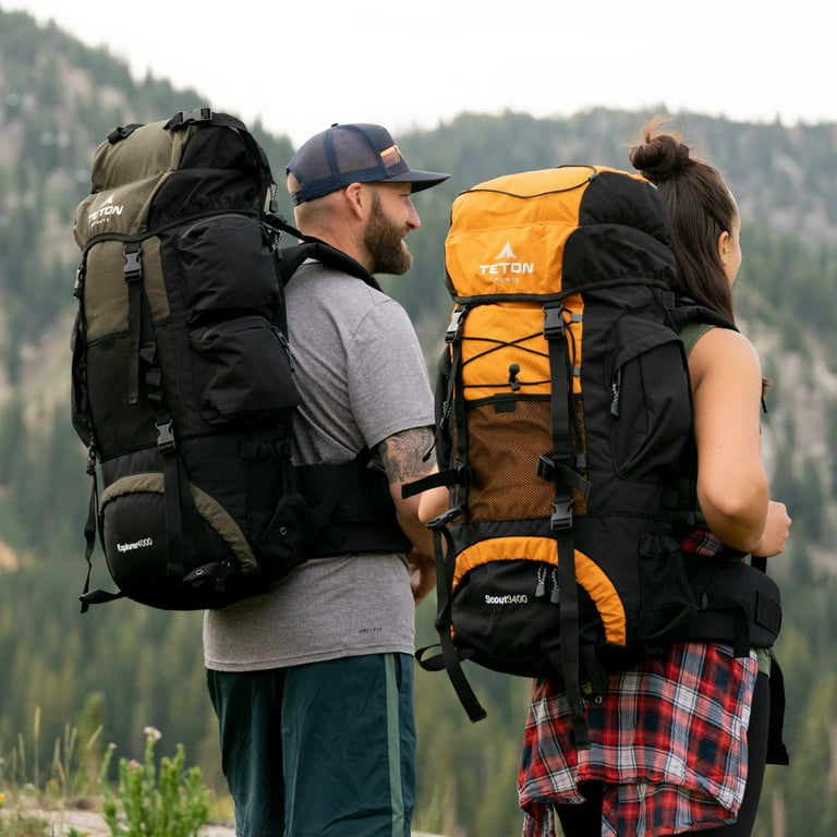 TETON Sports Scout 3400 Hiking Backpack; Internal Frame Pack; Mecca Orange