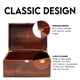 thumbnail image 3 of Caja de almacenamiento de madera Woodgenics, tamaño grande, color marrón chocolate, 3 of 7