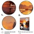 thumbnail image 3 of Designart "Harbor Sunset in Germany III" Germany Floater Framed Canvas Art Print, 3 of 7