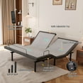 thumbnail image 3 of ESHINE Adjustable Bed Frame Smart Bed Split Top King - Electric Upholstered Bed Base with Massage, Wireless Remote, Ergonomic Foot&Head Incline, Zero Gravity, Dual USB Ports, Under Bed Light, Grey, 3 of 8