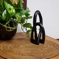 thumbnail image 4 of Stoneage Arts Entwined Love Knot Sculpture 8 Inch Black Hand Carved in Kenya, 4 of 5