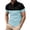 Light Blue, variant on LRGSHF Polo Shirts for Men Short Sleeve Color Block Pullover Slim Fit Contrast Tops Summer Golf Daily Casual Outfit Gray 2XL