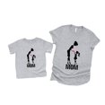 thumbnail image 1 of Gibobby Playera de Manga Corta Casual Suave niños camiseta mamá niñas niños camiseta conjunto día bebé tops blusa mujer(Gris,M), 1 of 4
