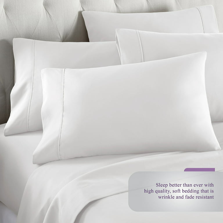 Danjor Linens King Size Bed Sheets Set - 1800 Series 6 Piece Bedding Sheet  & Pillowcases Sets w/ Deep Pockets - Fade Resistant & Machine Washable -  White - Coupon Codes, Promo