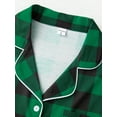 thumbnail image 4 of Rdhnmea Christmas Family Matching Pajamas Set Christmas Plaid Long Sleeve Button Down Shirt with Pants Pjs Set Festival Xmas Party Sleepwear Loungewear, 4 of 9