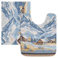 thumbnail image 7 of Yayeee Bath Rugs for Bathroom Floor Set of 2 Non Slip Fluffy Soft Absorbent Mat, Winter Mountain, 7 of 7
