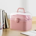 thumbnail image 1 of Elodie Multipurpose Portable Storage Box Arts Supply Storage Organizer for Art Craft Pink, 1 of 8