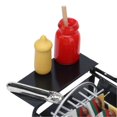 thumbnail image 2 of 1:12 Miniature Mini Barbecue Grill Scene Exquisite Beautiful Vivid Kitchen Furniture Model Dollhouse Accessory, 2 of 3