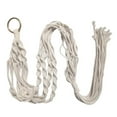 thumbnail image 2 of Plant Hanger,Macrame Woven Cotton Rope Basket with Wood Beads for 10in Pots,Bohemian Wall Decor for Indoor Herb Garden and Home Aesthetic Display(Beige), 2 of 4