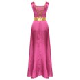 thumbnail image 4 of Sxiwei Robe Maxi Ample Longueur Cheville Superposition Tunique de Danse Louange pour Femmes Robe de Culte Rose Vif 4TG, 4 of 7