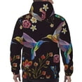 thumbnail image 7 of Wukai Humming Bird Print Men Hoodies Fleece Sweatshirts Long Sleeve Sweaters Pullover Fall Outfits Winter Clothes-Medium, 7 of 7