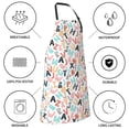 thumbnail image 5 of Kdxio Scandinavian Alphabet1 Apron with Pockets Adjustable Kitchen Aprons for Men Women Waterproof Aprons for Cooking,Drawing,Crafting, Baking Household Cleaning, 5 of 8
