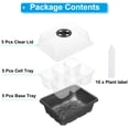 thumbnail image 3 of Unique Bargains Kit de Plateau de Semis 6 Cellules, avec Dômes d'Humidité Réglables et Base pour Plantation en Serre, Noir 5 Pack, 3 of 7