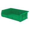 AKRO-MILS 30255GREEN Green Hang and Stack Bin, 10-7/8"L x 16-1/2"W x 5"H, Inside Height: 4 3/4 in
