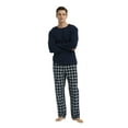 thumbnail image 4 of GLOBAL Men 100% Cotton Pajama Set For Men Lightweight Soft Nightwear Long Sleeves PJS With Pockets, 4 of 5