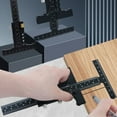 thumbnail image 4 of Yokua Sliding Scribing Ruler Woodworking T Ruler Measurement Tool Carpentry Scriber, 4 of 12