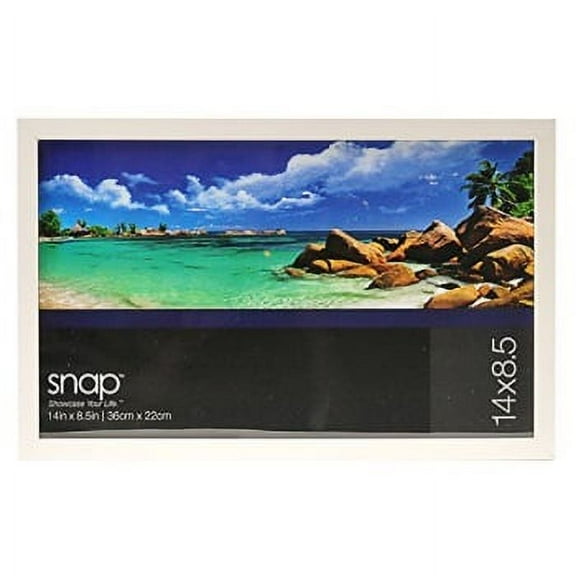 White Wood Frame 14x8one-half inch by SNAP trade  - 8.5x14