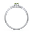 thumbnail image 4 of Birthstone Heart Ring with Shoulder Accents - Peridot (August), 4 of 4