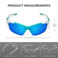 thumbnail image 5 of Xagger Half Frame Polarized Sports Sunglasses for Men Women UV400 Wrap Around Baseball Running Cycling Glasses, 5 of 6