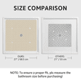 thumbnail image 6 of Yolife 27" x 27" Square Shower Mat, Non-Slip TPE Bath Mat with Drain Hole & Suction Cups, Machine Washable Soft Floor Mat for Tub or Stall,Brown, 6 of 7
