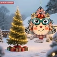 thumbnail image 2 of Whimsical Metal Hanging Christmas Tree Wind Spinner - Vibrant Geometric Patterns for Garden Decor - Cheerful Yard Decoration, 2 of 7