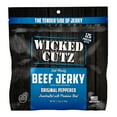 thumbnail image 2 of Wicked Cutz Premium Tender Beef Jerky, High Quality, Original Peppered, 12g Protein, 2.75 oz, 2-Pack, 2 of 7