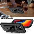 thumbnail image 7 of Feishell Cover for iPhone 13 mini Case Heavy Dustproof Shockproof Dropproof Military Grade Rugged Durable Aluminum Metal Case with Kickstand Screen Protector, Black, 7 of 7