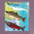 thumbnail image 2 of Wild Bobby, Atlantic Chum Sakeye Salmon Fish Trio, Fishing, Front and Back Garment-Dyed Short Sleeve Tees, Rosewood, 2XL, 2 of 3