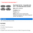 thumbnail image 2 of Rear Brake Pad Set - Compatible with 2017 - 2019 Mercedes-Benz GLS450 2018, 2 of 2