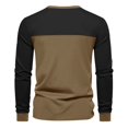 thumbnail image 4 of asjyhkr Mens Undershirts Long Sleeve Crew Neck Button Pullover Outdoor Running Gym Workout Athletic Sweatshirts, 4 of 8