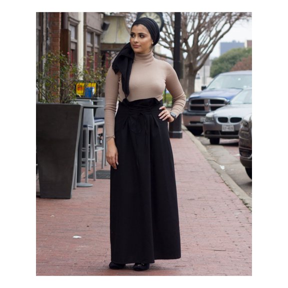 VERONA Womens Black Maxi Pleated Skirt S