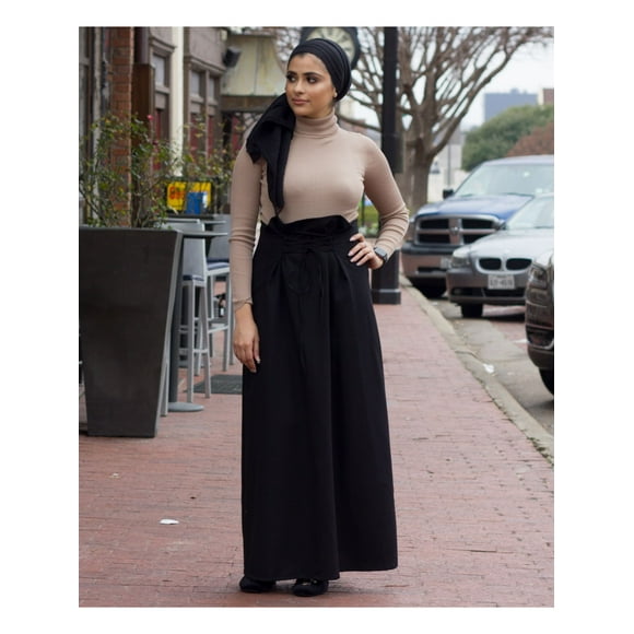 VERONA Womens Black Maxi Pleated Skirt XS
