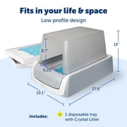 PetSafe ScoopFree Crystal Pro Legacy Front-Entry Self-Cleaning Cat Litter Box, Automatic, Gray