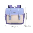 thumbnail image 3 of School Bag Durable PU Students Backpack Children Daily Leisure (Purple), 3 of 7