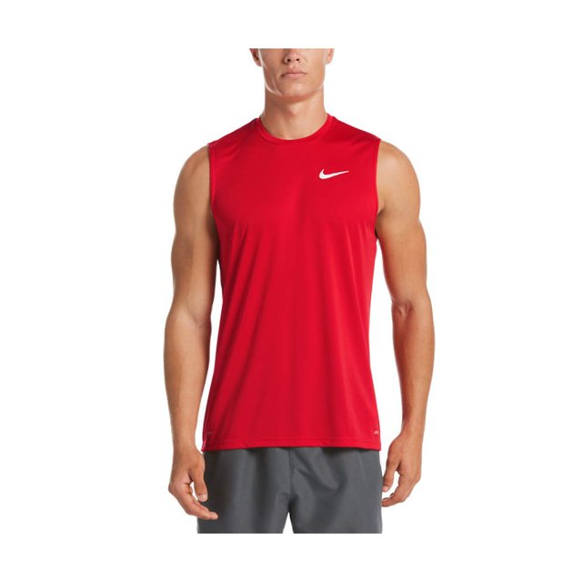 Nike Swim Men's Essential Sleeveless Hydroguard Rash Guard University Red XLarge/Red
