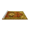 thumbnail image 2 of Ahgly Company Machine Washable Indoor Square Medallion Yellow Traditional Area Rugs, 3' Square, 2 of 4