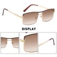 thumbnail image 3 of Gafas de sol anti-ultravioleta personalizadas ovaladas cuadradas de tendencia de moda, hechas de PC y metal, 3 of 5