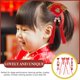 thumbnail image 4 of 6Pcs Kids Hair Clips Tassels Barrettes Red Chinese Children's Hair Accessories, 4 of 4