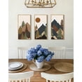 thumbnail image 2 of SHENIFY Huge 16x32in3pcs Natural Framed Wooden Mountains Range Landscape Wall Art Framed Tree Nature Wall Decor Farmhouse Rustic Prints Kitchen Living Room, 2 of 7