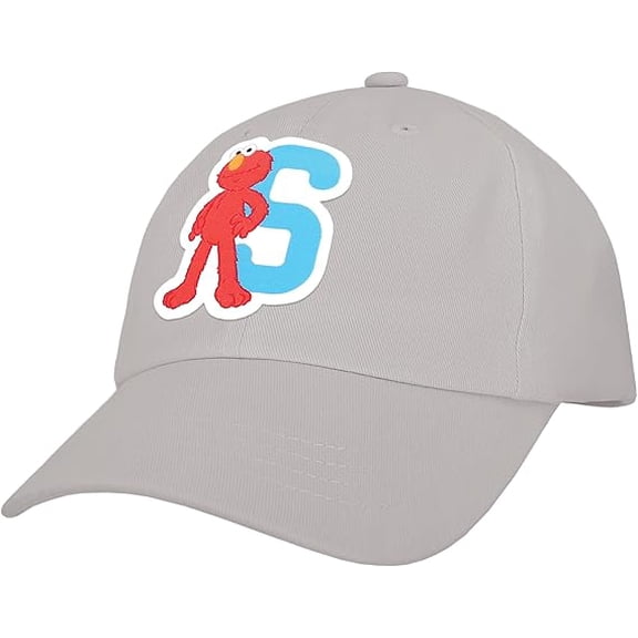 Sesame Street Elmo & Abby Kids Toddler Cap with Initial, Toddler Boys Hat, Youth Girl Baseball Cap, Cute Toddler Baseball Cap