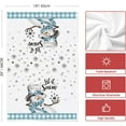 thumbnail image 6 of &nbsp;SOME THING Blue Buffalo Plaid Snowman Winter Kitchen Towels Dish Towels, 18x26 Inch Let It Snow Daily Christmas Decoration Hand Towels Set of 2, 6 of 6