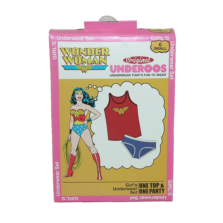 Wonder Woman, Girls Tank/Underwear, 1 Pack Set Underoos Set (Little Girls &  Big Girls)
