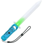 LED Game Sword for Nintendo Switch/Switch OLED Joy Cons, Hand Grip Sword for The Legend of Zelda: Skyward Sword HD with Adjustable Elastic Wrist Strap, ONLY for Right Joy Con (Blue)