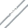 thumbnail image 2 of Bling Jewelry Mens Flat Square Wheat Link Foxtail Chain Necklace Stainless Steel 6MM 20 Inch, 2 of 4