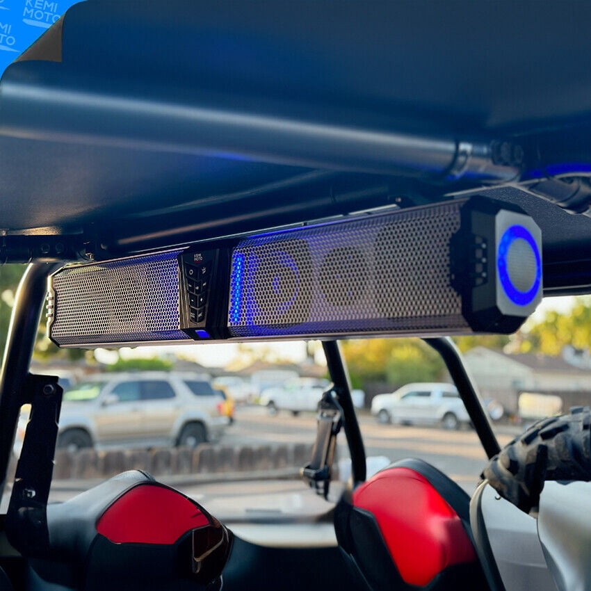 Kemimoto Midnight S80 32" Rgb Utv Sound Bar Ip66 Waterproof for Polaris Can Am Golf Cart Marine Atv