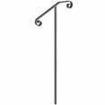 thumbnail image 7 of Wrought Iron Handrail for Steps - Single Post Grab Bar Support - Gray Outdoor Stair Railing for 1-2 Steps - Garden Porch Railing, 7 of 7